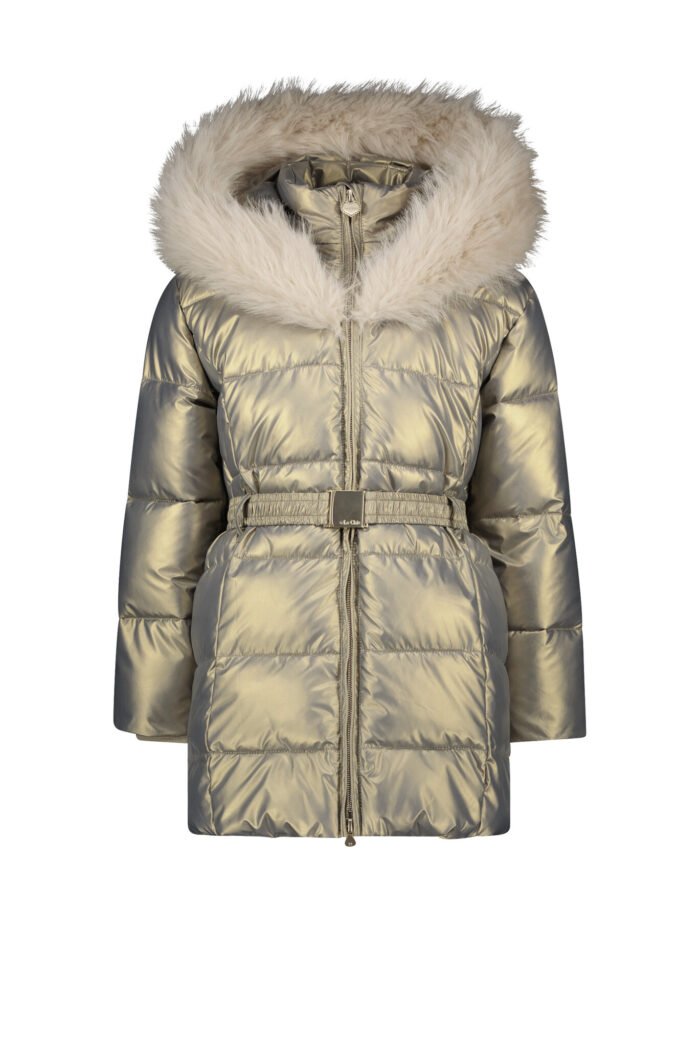 Le Chic Meisjes winterjas met capuchon en fur kraag - Bodette - Gorgeous grijs Le Chic Meisjes winterjas met capuchon en fur kraag - Bodette - Gorgeous grijsMateriaal 100%RPE
