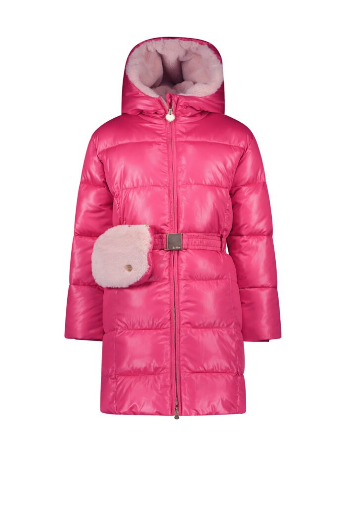 Le Chic Meisjes winterjas met riem en furry tas - Birdo - Tickle me roze Le Chic Meisjes winterjas met riem en furry tas - Birdo - Tickle me rozeMateriaal 100%RPE