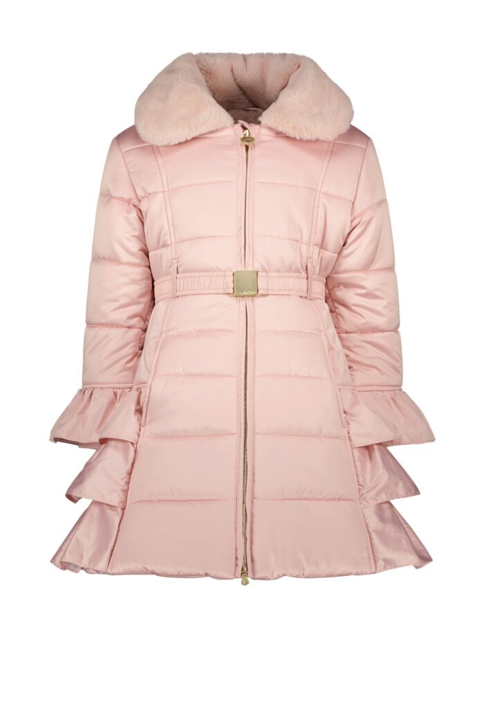 Le Chic Meisjes winterjas ruffel - Bouquet - Cotton candy Le Chic Meisjes winterjas ruffel - Bouquet - Cotton candyMateriaal 100%RPE