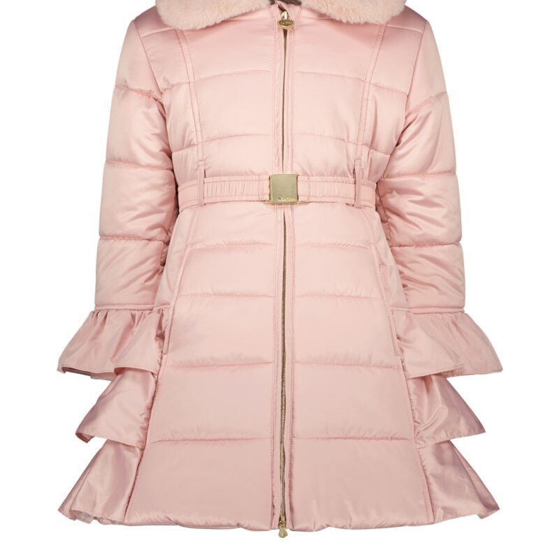 Le Chic Meisjes winterjas ruffel - Bouquet - Cotton candy Le Chic Meisjes winterjas ruffel - Bouquet - Cotton candyMateriaal 100%RPE