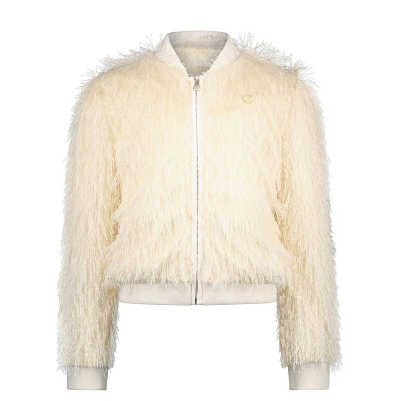Le Chic Zomer bomberjack meisjes Off wit - fancy & fuzzy - Astu Le Chic Zomer bomberjack meisjes Off wit - fancy & fuzzy - AstuMateriaal 100% polyesther + 100% recycled polyesther