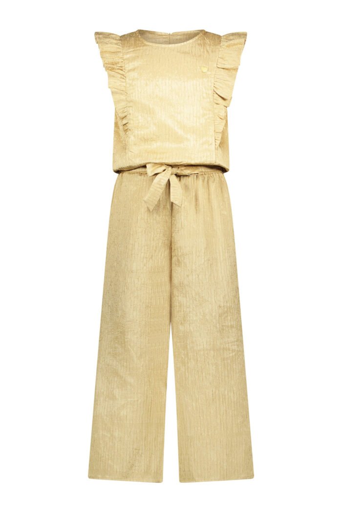 Le Chic Zomer jumpsuit meisjes Goud - crushed satijn - Kyrola Le Chic Zomer jumpsuit meisjes Goud - crushed satijn - KyrolaMateriaal 100% polyester + 98% polyester