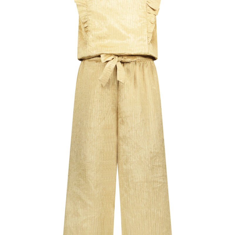 Le Chic Zomer jumpsuit meisjes Goud - crushed satijn - Kyrola Le Chic Zomer jumpsuit meisjes Goud - crushed satijn - KyrolaMateriaal 100% polyester + 98% polyester