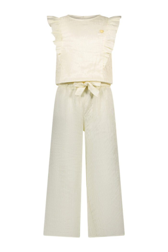 Le Chic Zomer jumpsuit meisjes Off wit - crushed satijn - Kyrola Le Chic Zomer jumpsuit meisjes Off wit - crushed satijn - KyrolaMateriaal 100% polyester + 98% polyester