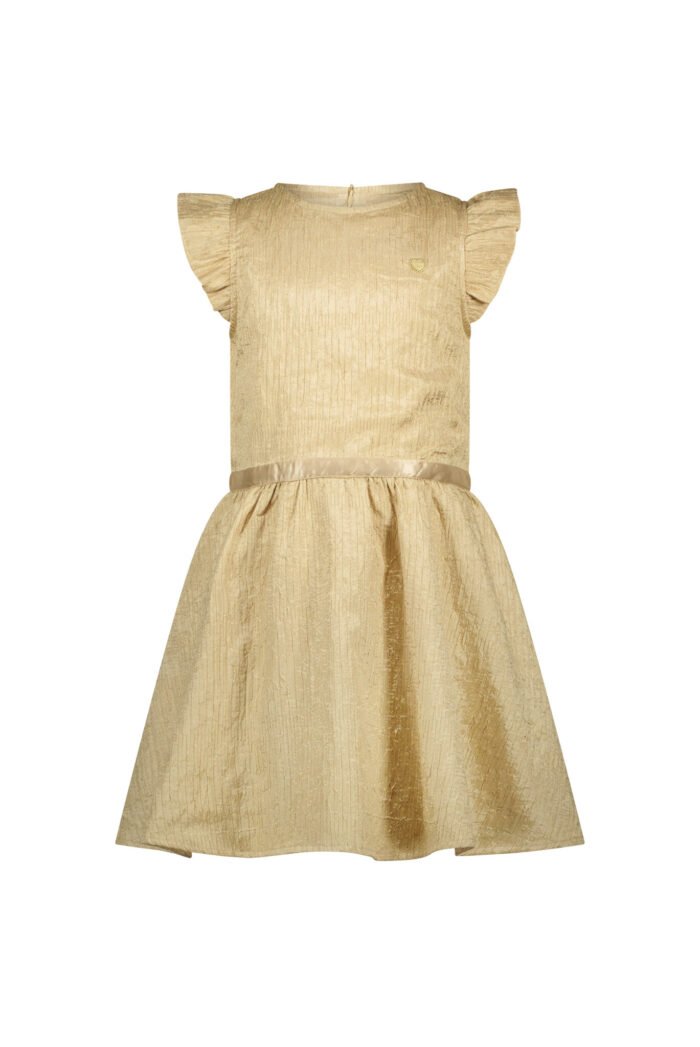 Le Chic Zomer jurk meisjes Goud - crushed satijn - Symira Le Chic Zomer jurk meisjes Goud - crushed satijn - SymiraMateriaal 100% polyester + 98% polyester