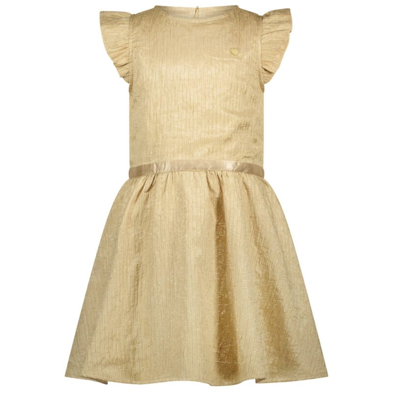 Le Chic Zomer jurk meisjes Goud - crushed satijn - Symira Le Chic Zomer jurk meisjes Goud - crushed satijn - SymiraMateriaal 100% polyester + 98% polyester