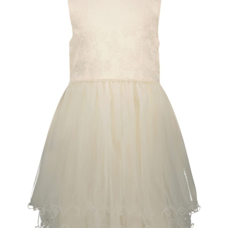 Le Chic Zomer jurk meisjes Off wit - damast & tule - Syppha Le Chic Zomer jurk meisjes Off wit - damast & tule - SypphaMateriaal 59% polyesther