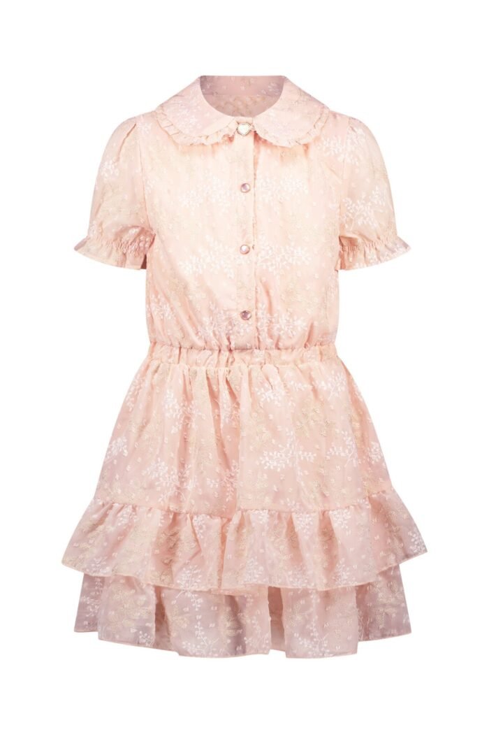 Le Chic Zomer jurk meisjes roze - voile embroidery - Swanka Zomers en stijlvol: deze roze Le Chic jurk is een must-have voor meisjes. Met luchtig voile en prachtige borduursels is het de ideale keuze voor zonnige dagen en feestelijke momenten.Materiaal 100% polyesther