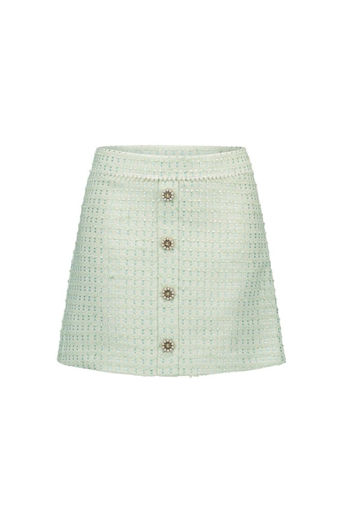 Le Chic Zomer rok meisjes Groen - tweed - Tiana Le Chic Zomer rok meisjes Groen - tweed - TianaMateriaal 70% acryl