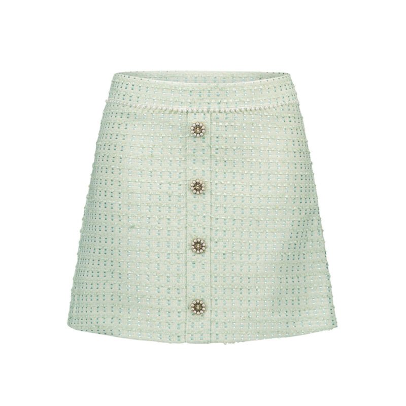 Le Chic Zomer rok meisjes Groen - tweed - Tiana Le Chic Zomer rok meisjes Groen - tweed - TianaMateriaal 70% acryl