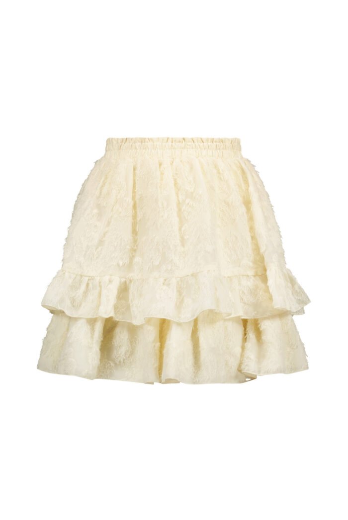 Le Chic Zomer rok meisjes Ivoor wit - Tamar Le Chic Zomer rok meisjes Ivoor wit - TamarMateriaal 100% polyesther + 100% katoen