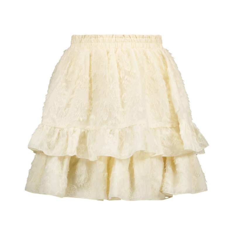 Le Chic Zomer rok meisjes Ivoor wit - Tamar Le Chic Zomer rok meisjes Ivoor wit - TamarMateriaal 100% polyesther + 100% katoen