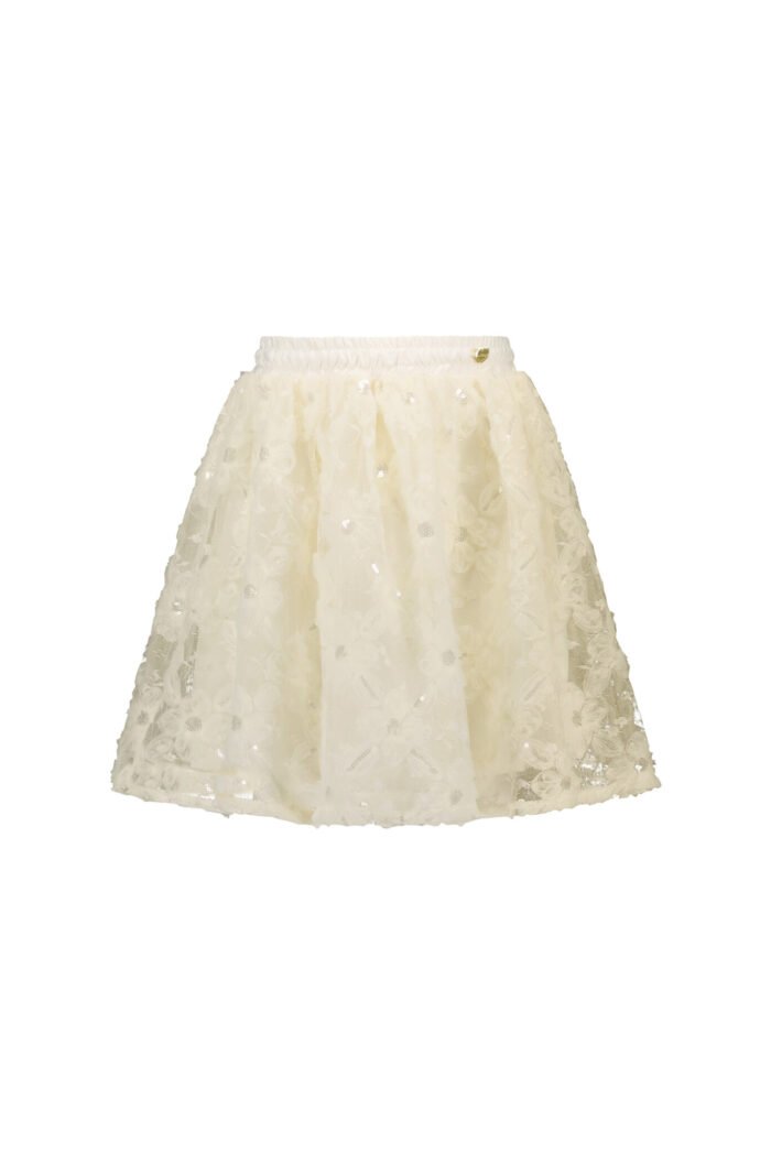 Le Chic Zomer rok meisjes Off wit - tule bloemen - Twilight Le Chic Zomer rok meisjes Off wit - tule bloemen - TwilightMateriaal 100% polyesther + 100% recycled polyesther