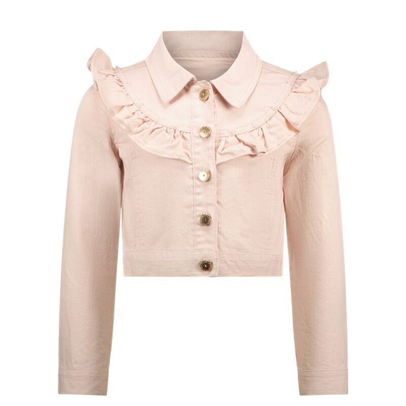Le Chic Zomer spijkerjas meisjes Roze - ruffel - Alysum Le Chic Zomer spijkerjas meisjes Roze - ruffel - AlysumMateriaal 78% katoen