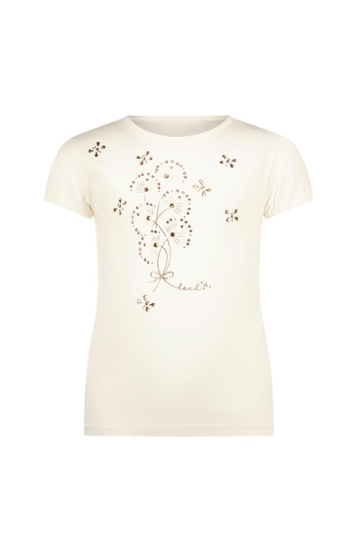 Le Chic Zomer t-shirt meisjes Ivoor wit - artwork - Nommy Le Chic Zomer t-shirt meisjes Ivoor wit - artwork - NommyMateriaal 95% OCS katoen