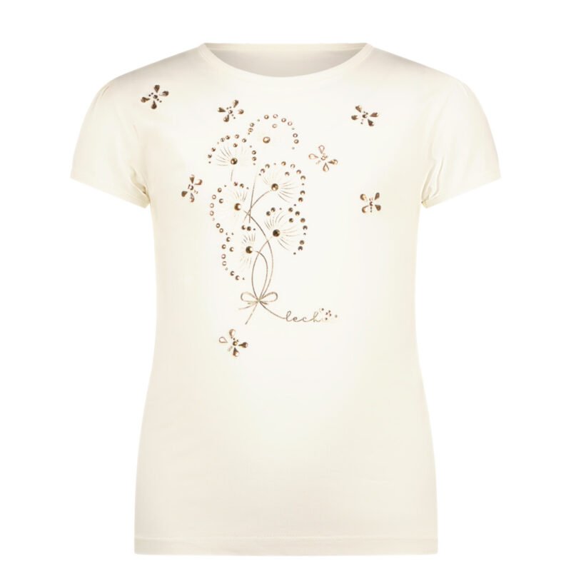 Le Chic Zomer t-shirt meisjes Ivoor wit - artwork - Nommy Le Chic Zomer t-shirt meisjes Ivoor wit - artwork - NommyMateriaal 95% OCS katoen