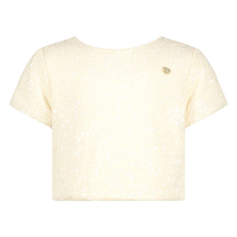 Le Chic Zomer top meisjes Ivoor wit - pailletten - Etoile Le Chic Zomer top meisjes Ivoor wit - pailletten - EtoileMateriaal 100% polyesther + 100% recycled polyesther