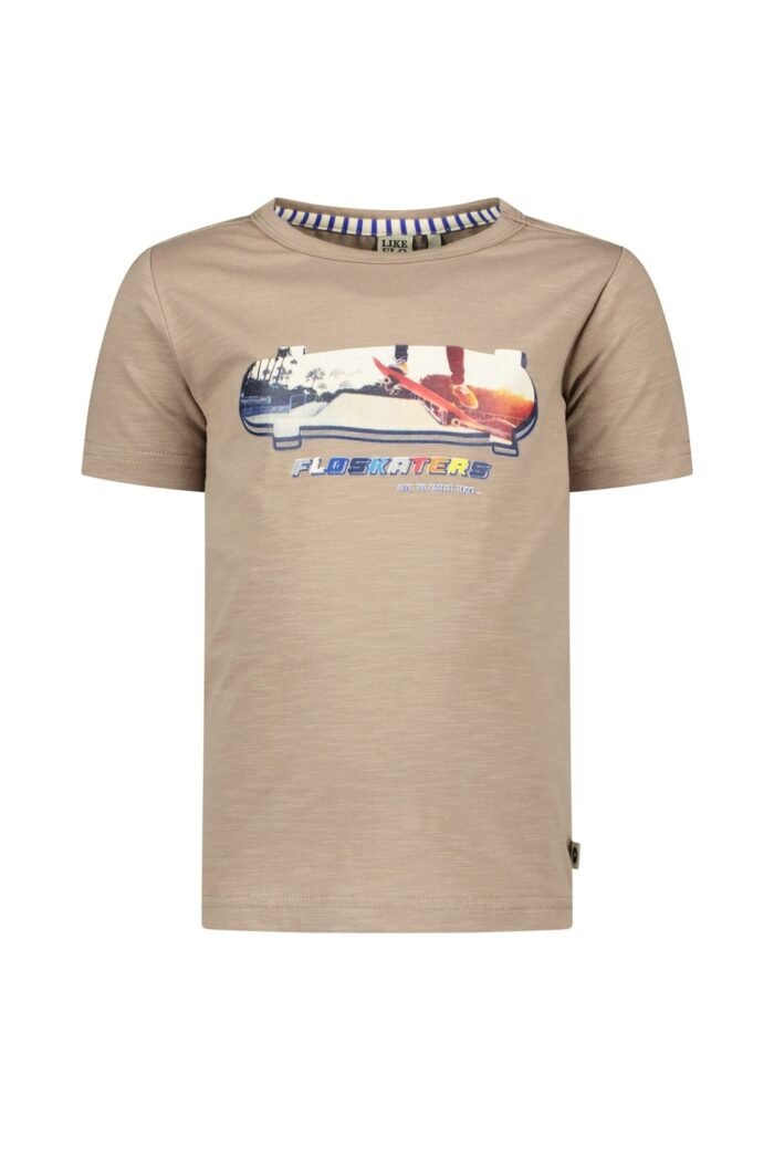 Like Flo Jongens t-shirt - Mud Like FLO Jongens t-shirt - Mud94% CO 6% EA