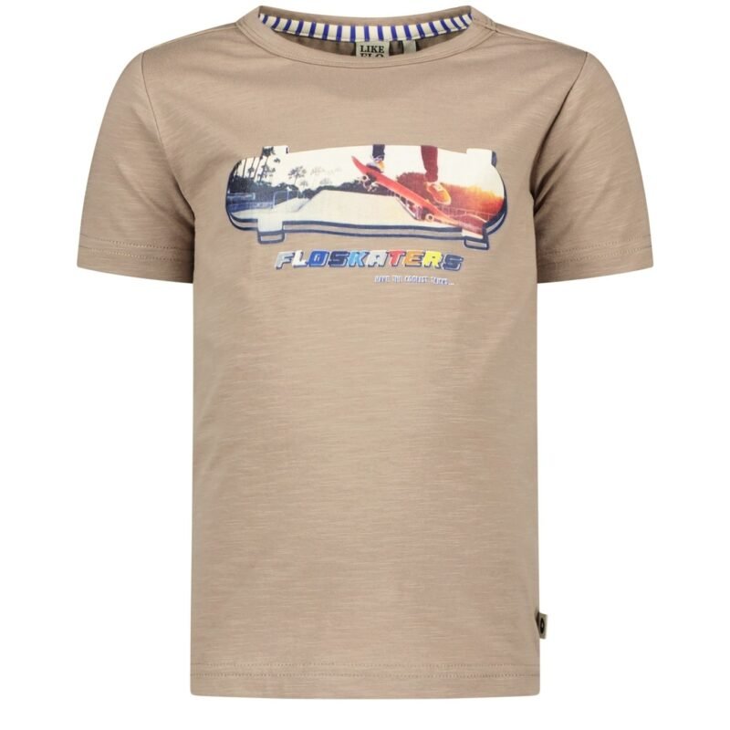 Like Flo Jongens t-shirt - Mud Like FLO Jongens t-shirt - Mud94% CO 6% EA