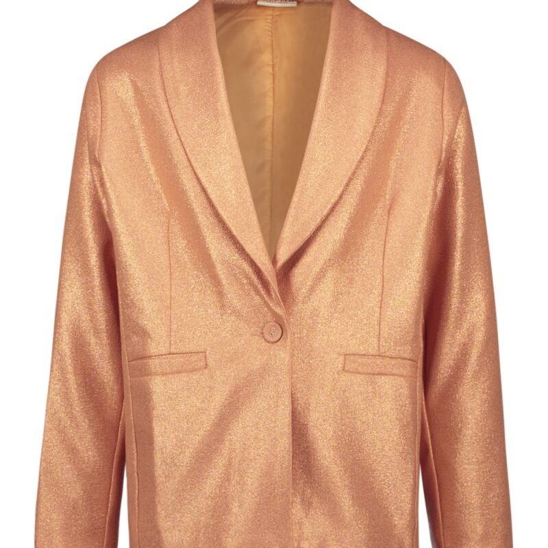Like Flo Meisjes blazer jasje metallic crepe - Brique Like FLO Meisjes blazer jasje metallic crepe - BriqueMateriaal 100% PE