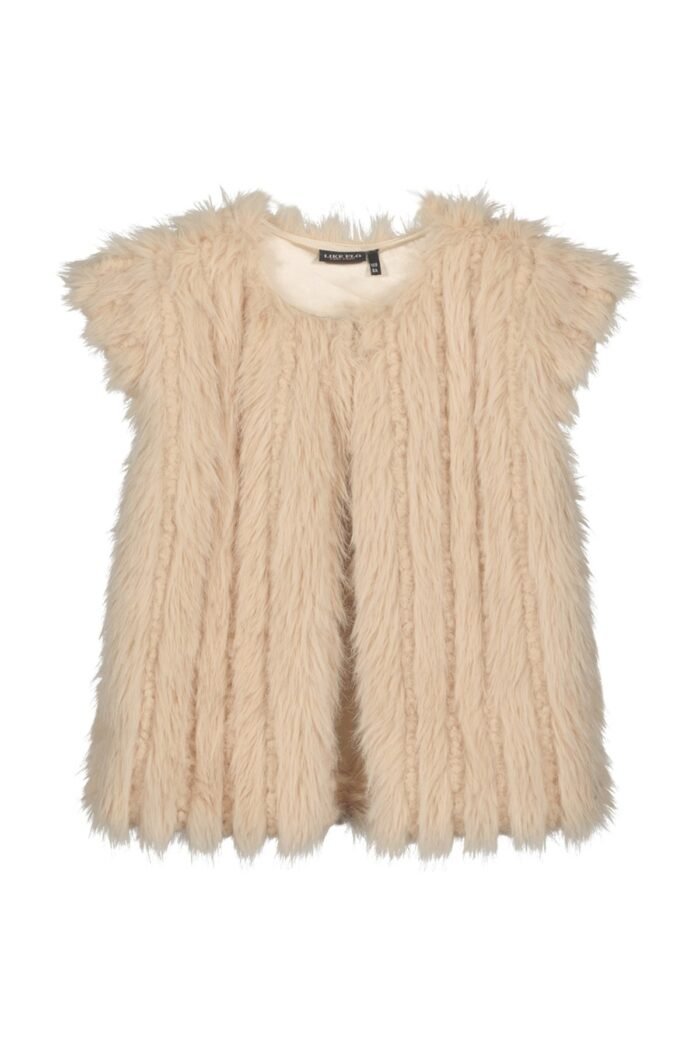 Like Flo Meisjes bodywarmer fur - Doutze - Taupe Like Flo Meisjes bodywarmer fur - Doutze - TaupeMateriaal 100%PE
