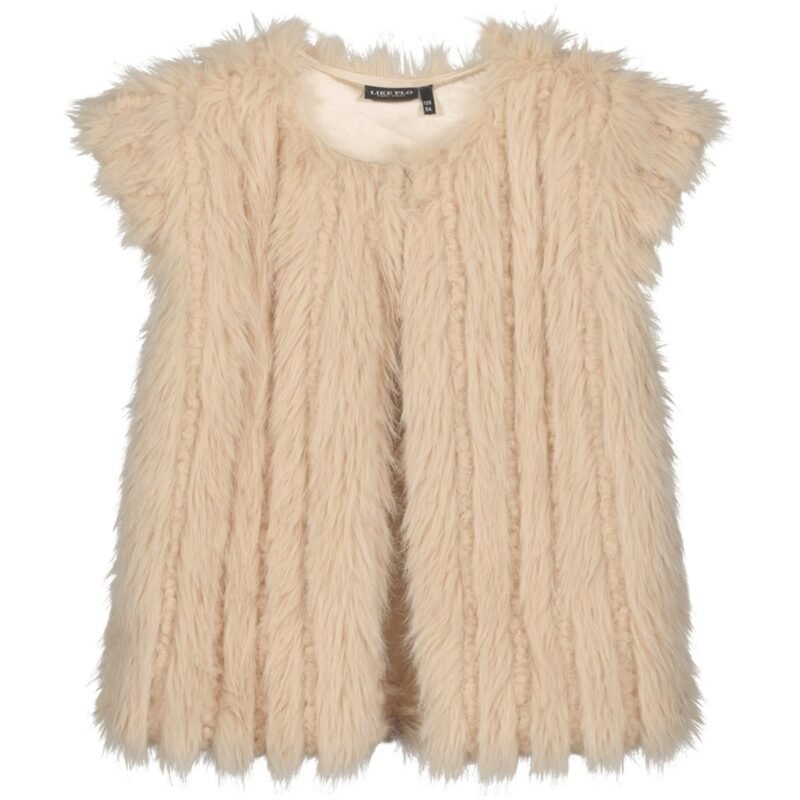 Like Flo Meisjes bodywarmer fur - Doutze - Taupe Like Flo Meisjes bodywarmer fur - Doutze - TaupeMateriaal 100%PE