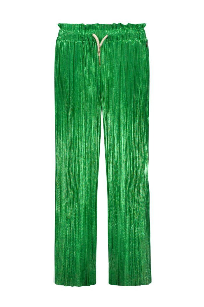 Like Flo Meisjes broek metallic plisse - Groen metallic Like Flo Meisjes broek metallic plisse - Groen metallicMateriaal 95%PE 5%EA
