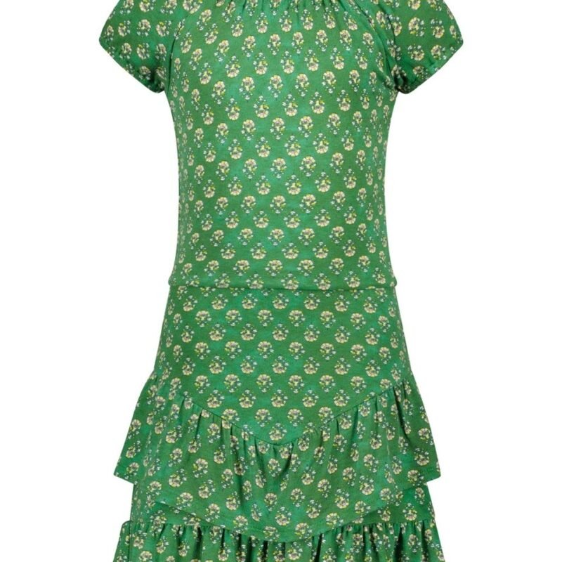 Like Flo Meisjes jurk - Groen bloemen Like FLO Meisjes jurk - Groen bloemen95% VI 5% EA