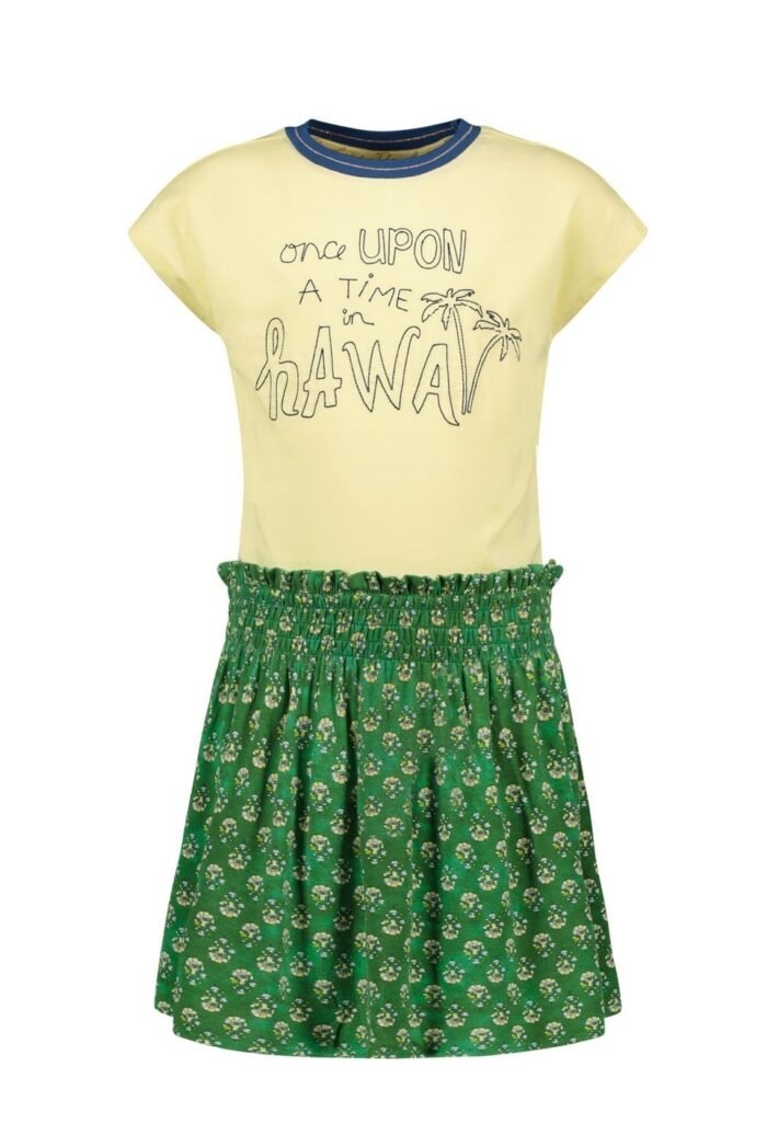 Like Flo Meisjes jurk - Groen bloemen Like FLO Meisjes jurk - Groen bloemen95% VI 5% EA