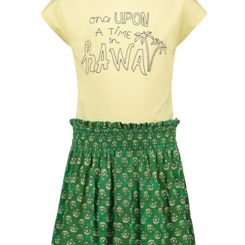 Like Flo Meisjes jurk - Groen bloemen Like FLO Meisjes jurk - Groen bloemen95% VI 5% EA
