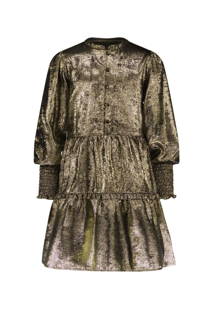 Like Flo Meisjes jurk - Mila - Goud Like Flo Meisjes jurk - Mila - GoudMateriaal