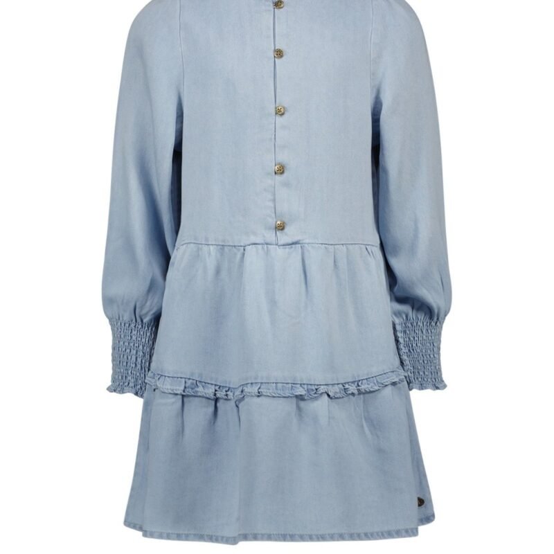 Like Flo Meisjes jurk - Mila - Lt denim Like Flo Meisjes jurk - Mila - Lt denimMateriaal 60% CO 40%CLY