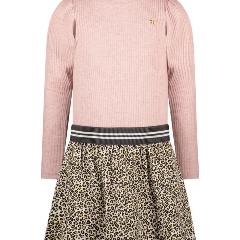Like Flo Meisjes jurk - Mira - Oud roze Like Flo Meisjes jurk - Mira - Oud rozeMateriaal 53%CO 47%VI