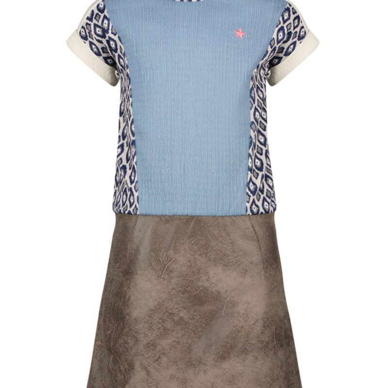 Like Flo Meisjes jurk colourblock - Panter Ikat Like Flo Meisjes jurk colourblock - Panter IkatMateriaal 95%VI 5%EA