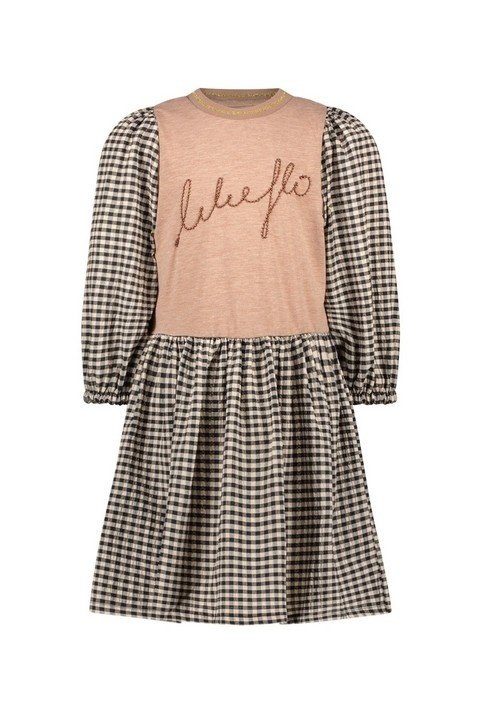 Like Flo Meisjes jurk met ballon mouw - Geruit Like Flo Meisjes jurk met ballon mouw - GeruitMateriaal 63%CO 36%PE 1%EA