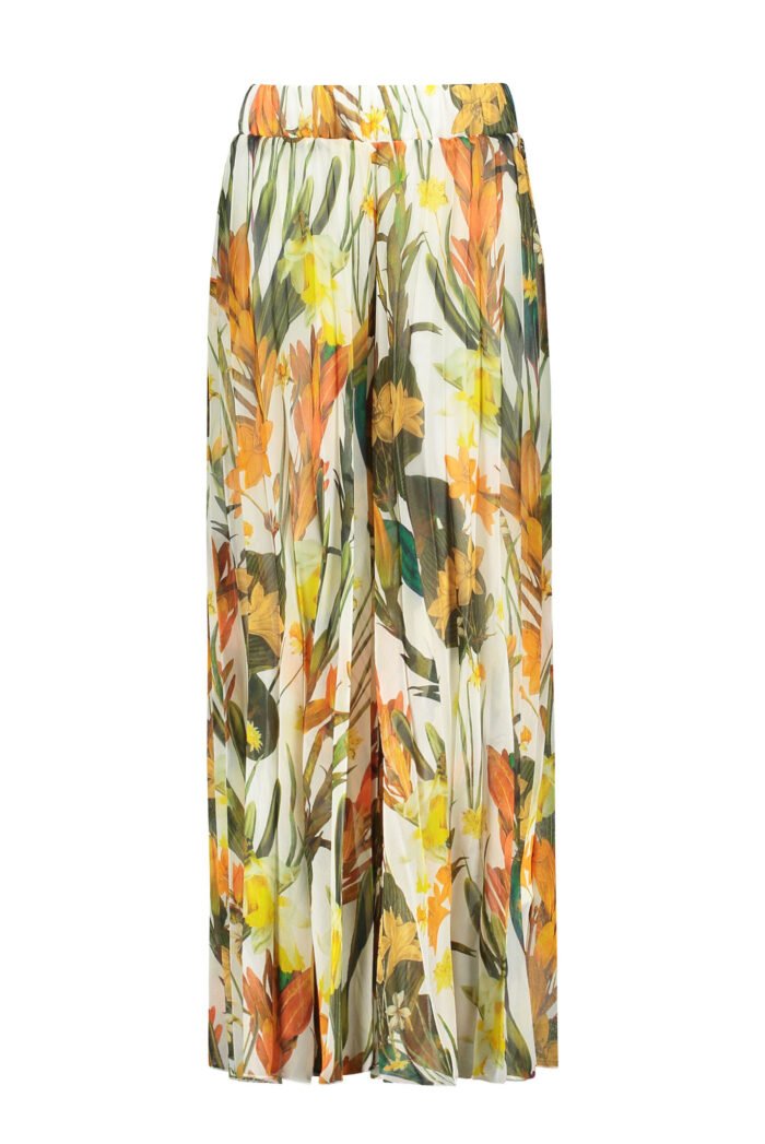 Like Flo Meisjes plisse broek AOP - Leaf Like FLO Meisjes plisse broek AOP - LeafMateriaal 100% polyester chiffon