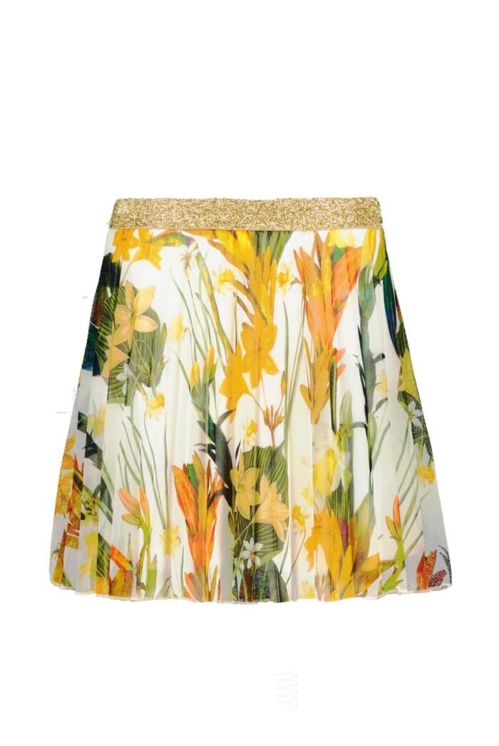 Like Flo Meisjes plooirok AOP - Leaf Like FLO Meisjes plooirok AOP - LeafMateriaal 100% polyester