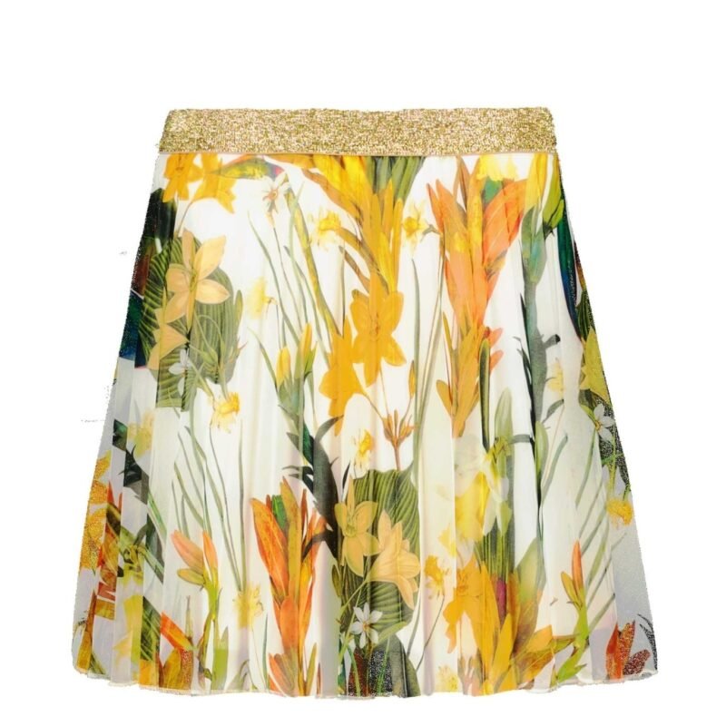 Like Flo Meisjes plooirok AOP - Leaf Like FLO Meisjes plooirok AOP - LeafMateriaal 100% polyester