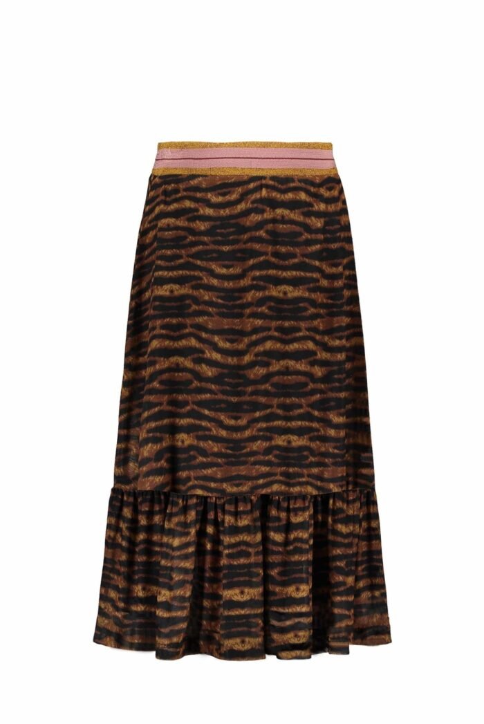 Like Flo Meisjes rok - AOP mesh lang - Camel Like Flo Meisjes rok - AOP mesh lang - Camel_x000D__x000D_9000 100% polyester