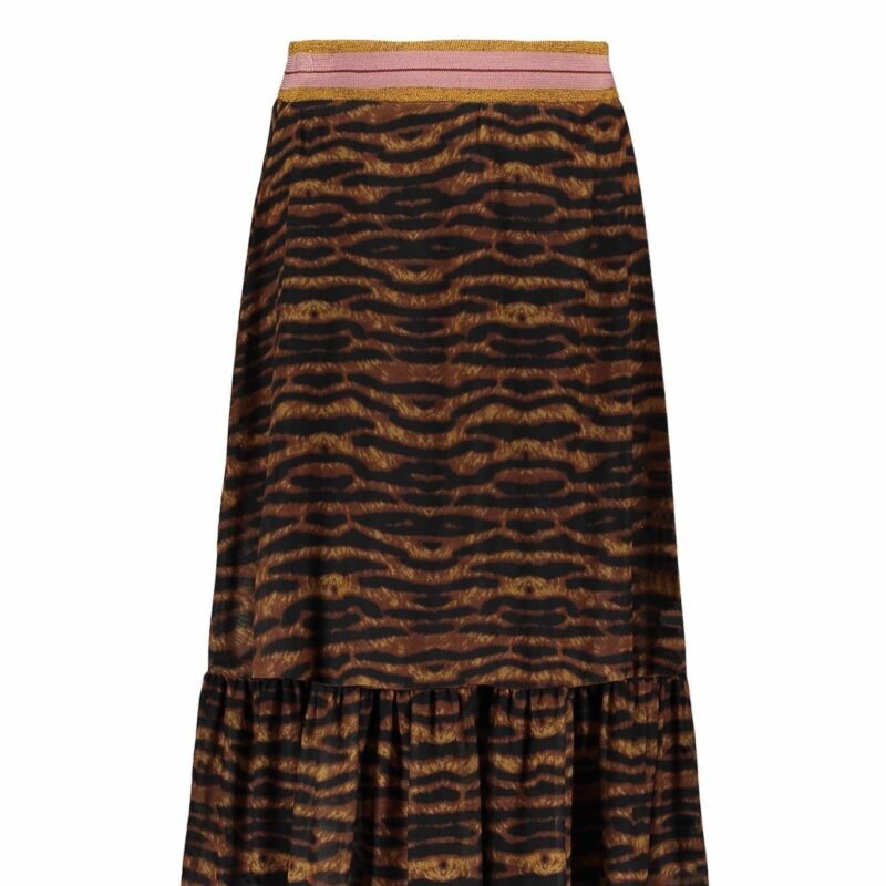 Like Flo Meisjes rok - AOP mesh lang - Camel Like Flo Meisjes rok - AOP mesh lang - Camel_x000D__x000D_9000 100% polyester