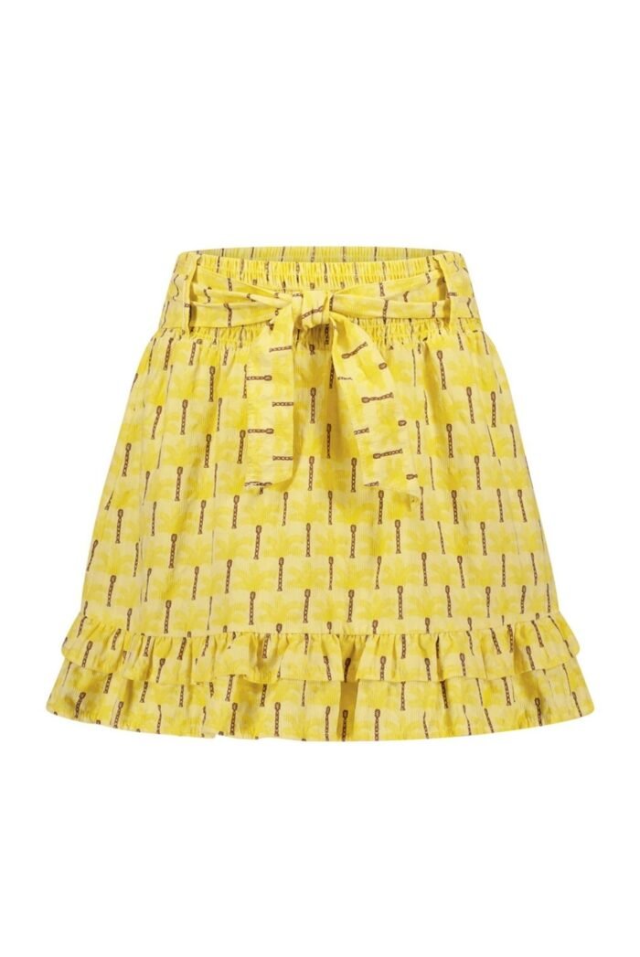 Like Flo Meisjes rok met riem - Butter Like FLO Meisjes rok met riem - Butter100% CO