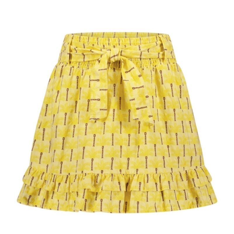 Like Flo Meisjes rok met riem - Butter Like FLO Meisjes rok met riem - Butter100% CO