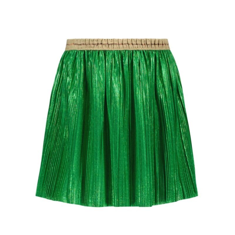 Like Flo Meisjes rok metallic plisse - Groen metallic Like Flo Meisjes rok metallic plisse - Groen metallicMateriaal 95%PE 5%EA