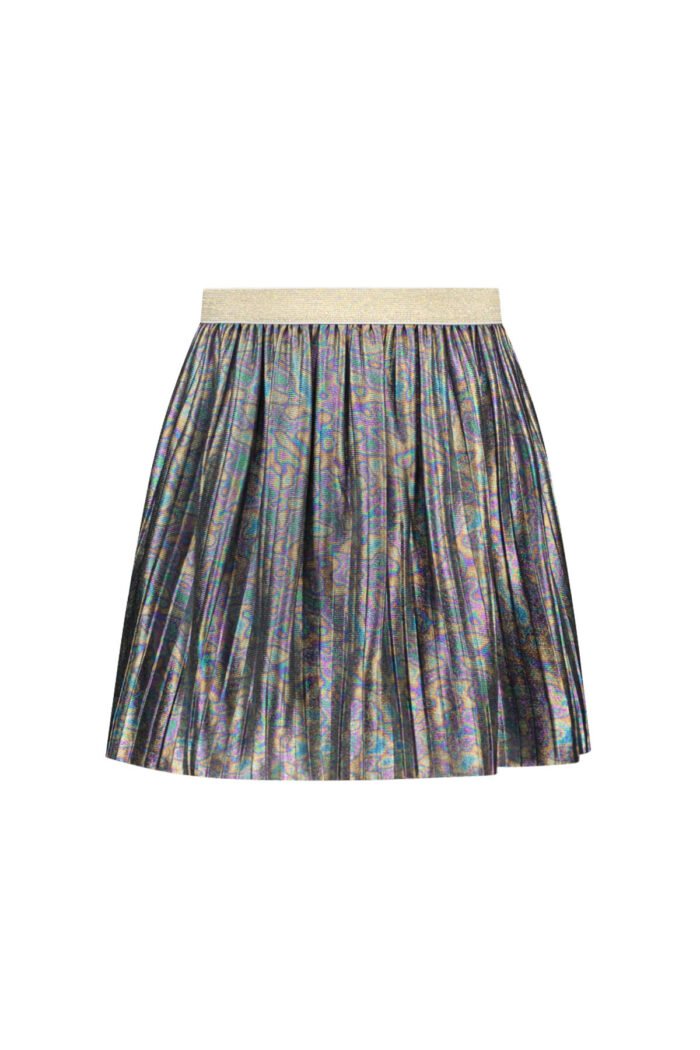 Like Flo Meisjes rok metallic plisse - Oil Like Flo Meisjes rok metallic plisse - OilMateriaal 95%PE 5%EA