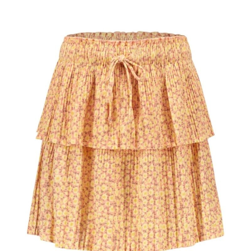 Like Flo Meisjes rok plisse 2-laags - Bloemen Like FLO Meisjes rok plisse 2-laags - Bloemen98% PE 2% EA
