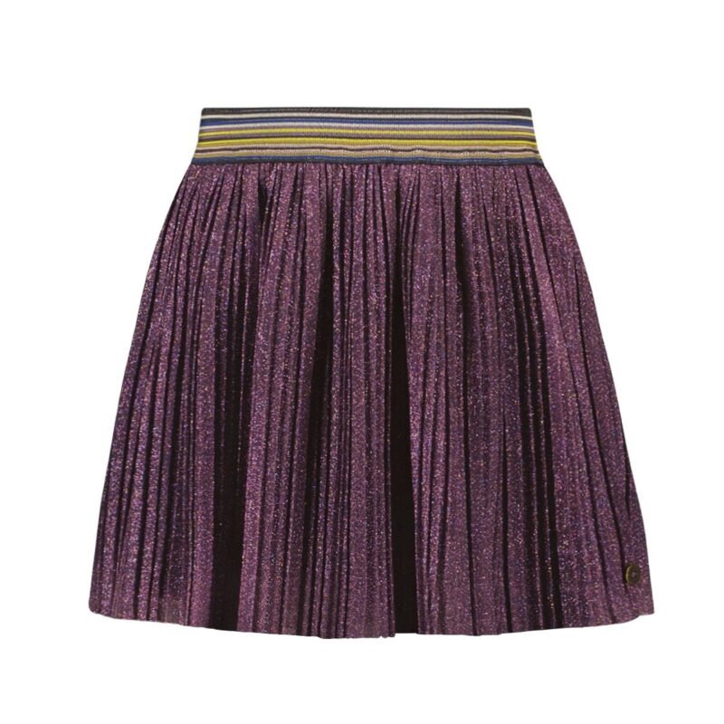 Like Flo Meisjes rok plisse glitter - Holly - Grape Like Flo Meisjes rok plisse glitter - Holly - GrapeMateriaal 100% PE