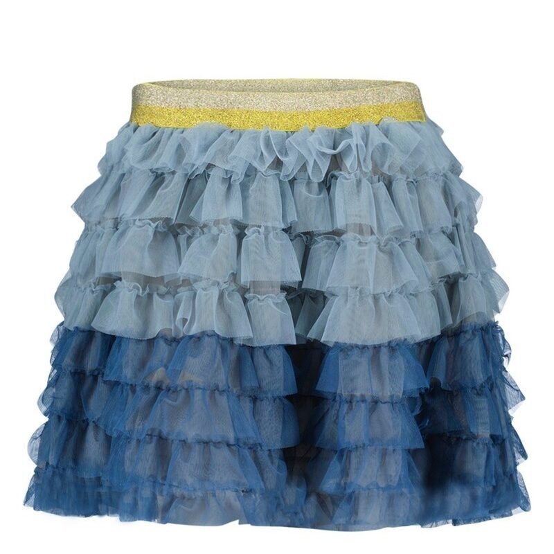 Like Flo Meisjes rok ruffel - Ice blauw Like FLO Meisjes rok ruffel - Ice blauw100% PE