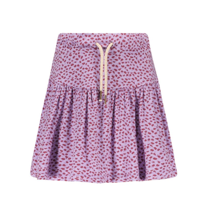 Like Flo Meisjes rok viscose crepe - Lilac stippen Like Flo Meisjes rok viscose crepe - Lilac stippenMateriaal 95%VI 5%EA