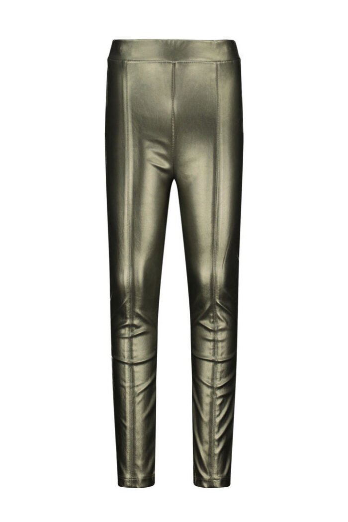 Like Flo Meisjes skinny broek nep leer - Army metallic Like Flo Meisjes skinny broek nep leer - Army metallicMateriaal 100% PU