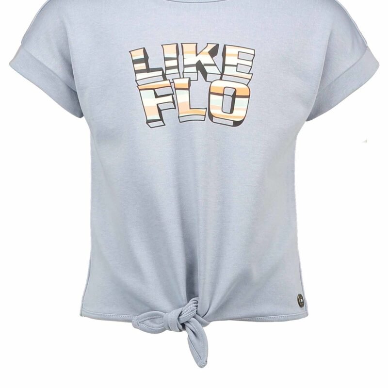 Like Flo Meisjes sweat top met knoop - Sky Like FLO Meisjes sweat top met knoop - Sky70% cotton 30% polyester